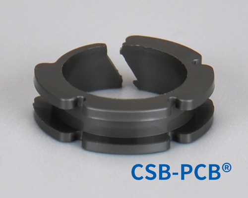 Plastic clip bearings, opening flange