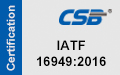CSB Plastic Bearings Technology Certification IATF16949-2016