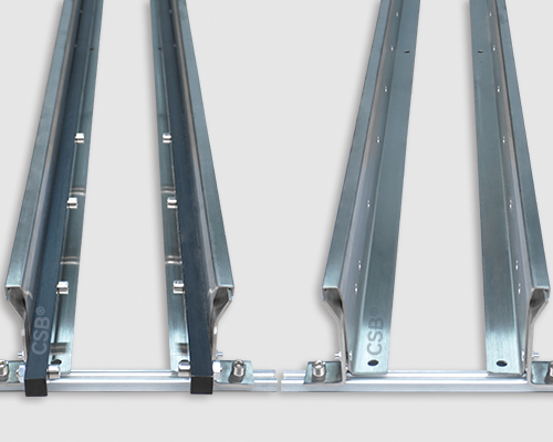 Steel guide troughs