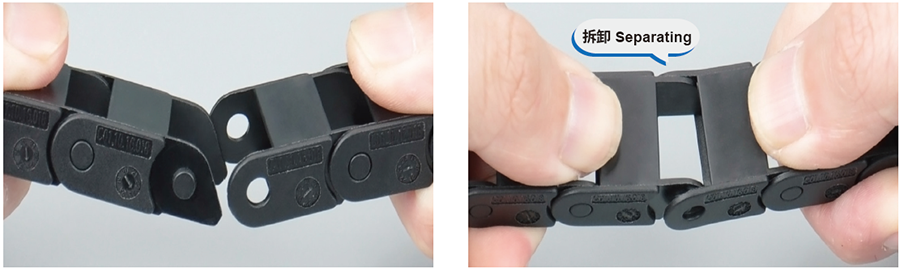 CSB Micro cable chains installation